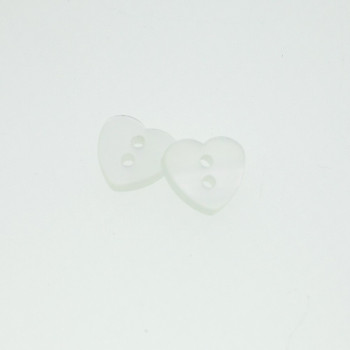 Bouton coeur blanc