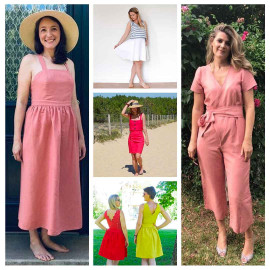 Tissu lin et viscose rose terra-cotta - pretty mercerie - mercerie en ligne