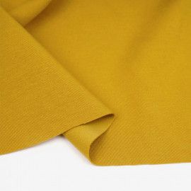 Tissu jersey lourd uni ocre | pretty mercerie | mercerie en ligne