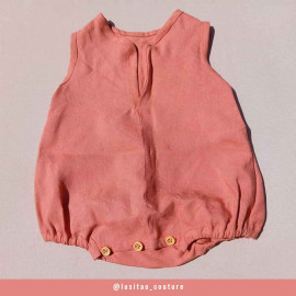 Tissu lin et viscose rose terra-cotta - pretty mercerie - mercerie en ligne