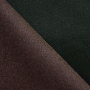 TISSU LAINAGE DOUBLE FACE MARON & KAKI x 10cm