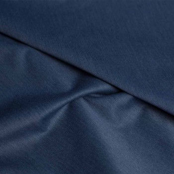 TISSU EFFET DENIM POLYESTER VISCOSE LAINE x 10 CM