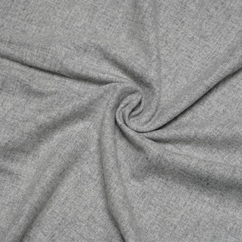 Tissu lainage gris clair chiné x 10cm