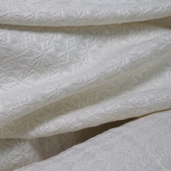 Tissu lainage tricoté blanc cassé x 10cm