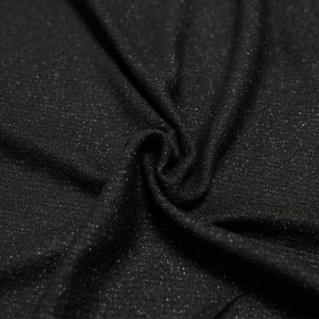 Tissu Lainage léger noir & lurex noir x 10cm- Pretty Mercerie - Mercerie en ligne - Mercerie pas cher