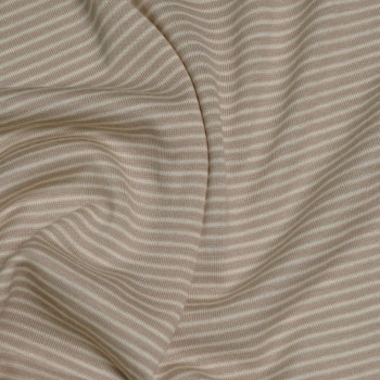 tissu lainage maille rayé beige frappé & crème x 10cm- pretty mercerie - mercerie en ligne - mercerie pas cher